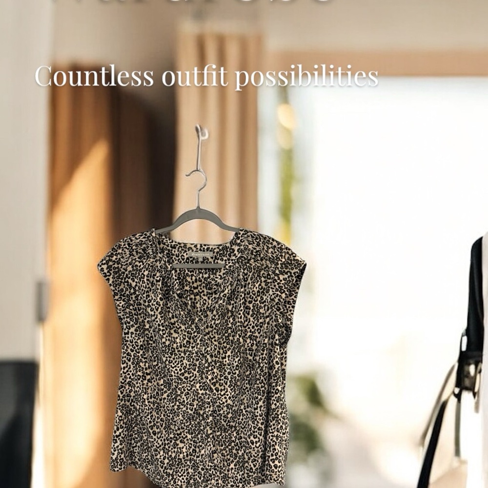 Daniel Rainn Black and White Graphic Blouse